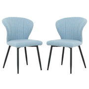 Chaises de cuisine modernes bleues avec pattes noires