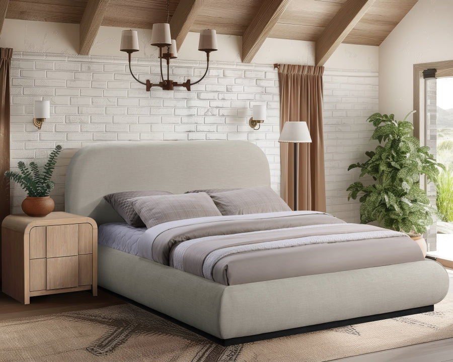 Lit double en tissu chenille Vaughn