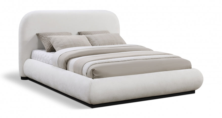 Lit double en tissu chenille Vaughn