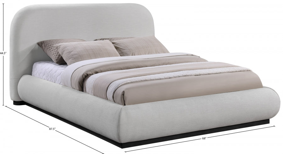 Lit double en tissu chenille Vaughn