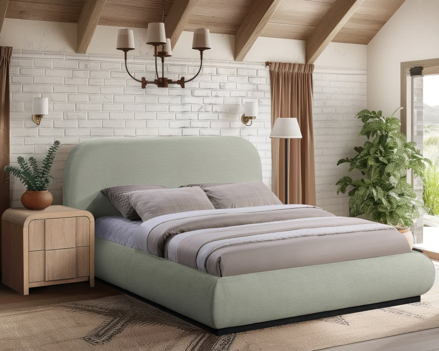 Lit double en tissu chenille Vaughn