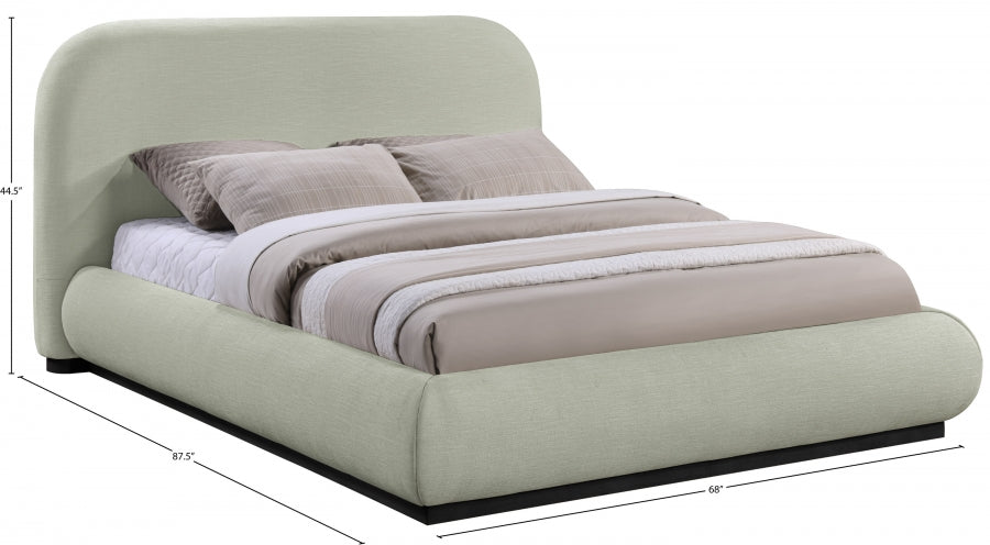 Lit double en tissu chenille Vaughn