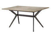 Table de Repas Céline 60" : Chêne Rustique et Base Industrielle