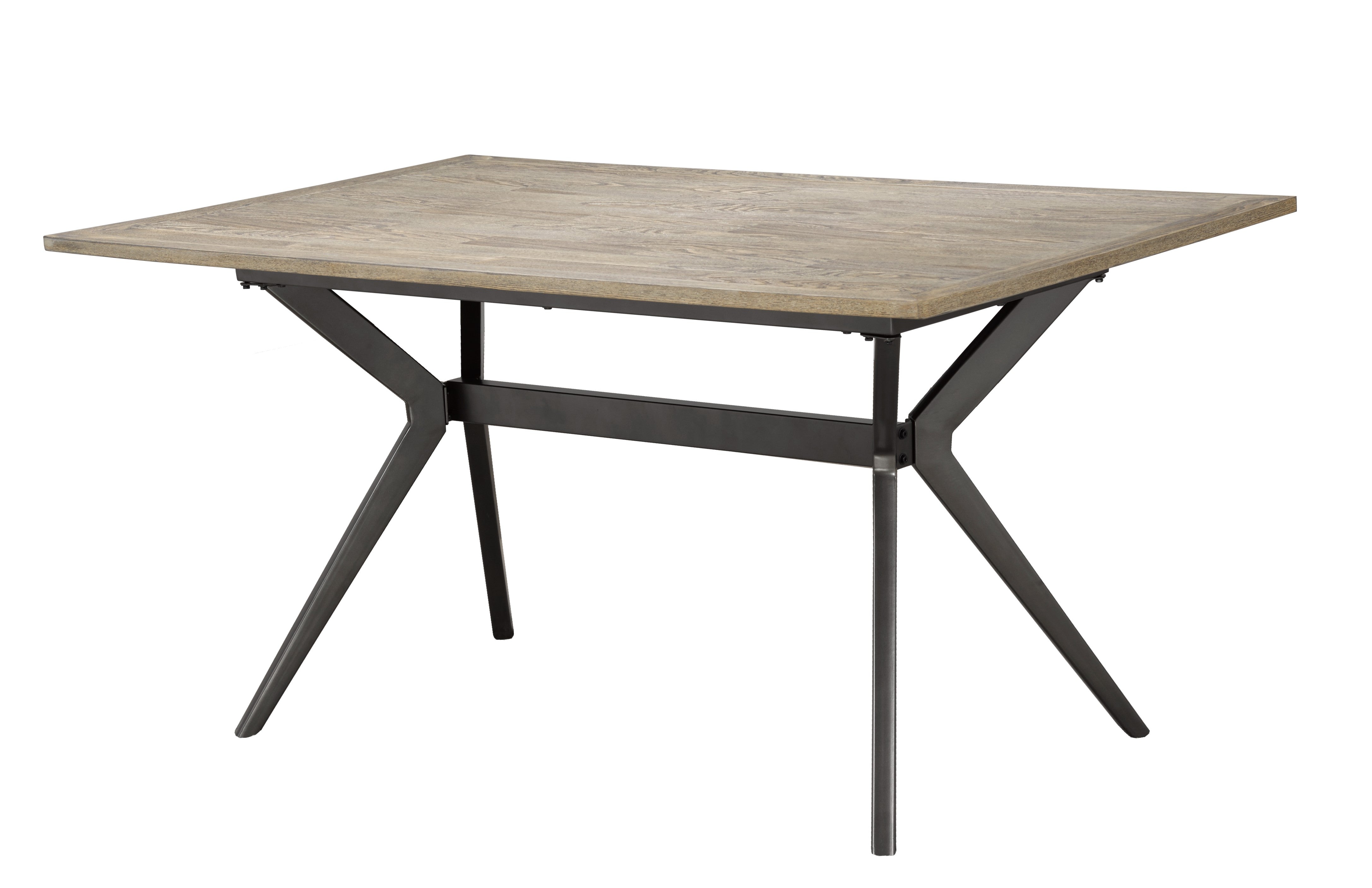 Table de Repas Céline 60" : Chêne Rustique et Base Industrielle