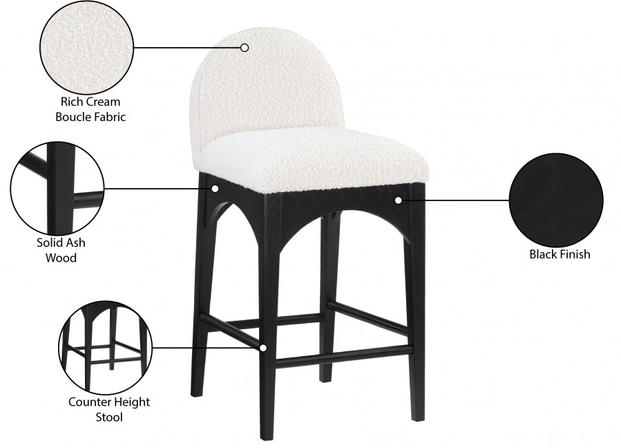 Tabourets de comptoir en tissu Boucle Waldorf