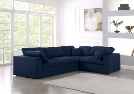 Canapé sectionnel modulaire confort de luxe en tissu texturé Serene Linen