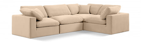 Canapé sectionnel confortable en velours