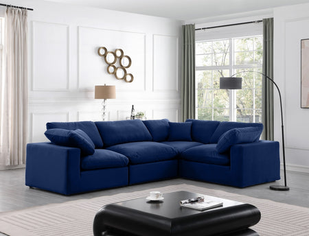 Canapé sectionnel confortable en velours