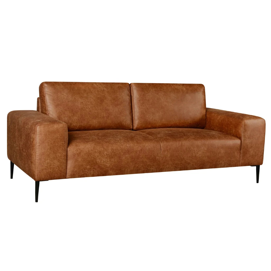Canapé Shonda beige – Style moderne en cuir synthétique