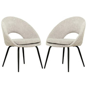 chaise de salle à manger ergonomique taupe | Lot de 2