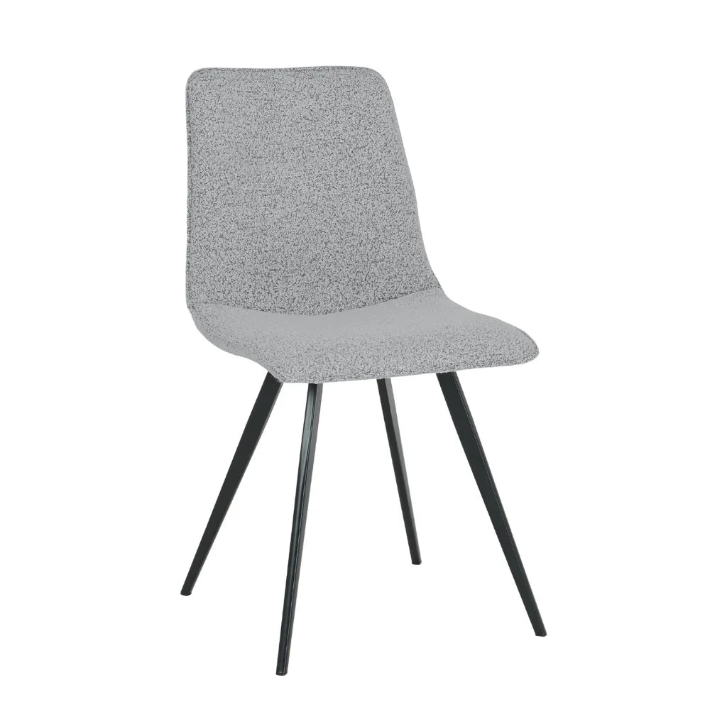 Style Minimaliste : Duo de Chaises 1005 en Tissu Gris