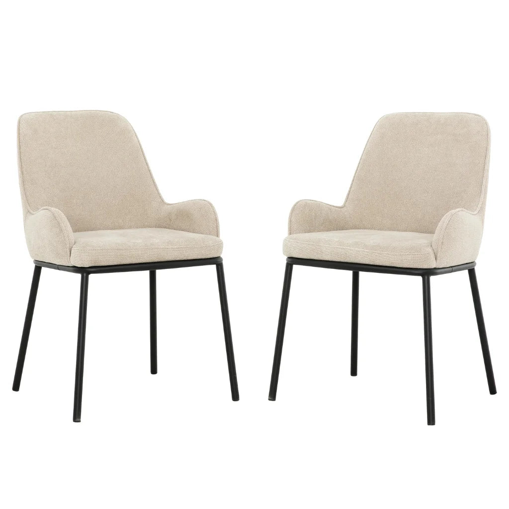 Chaises 1010 Gris Uzzi | Style Fauteuil | Lot de 2