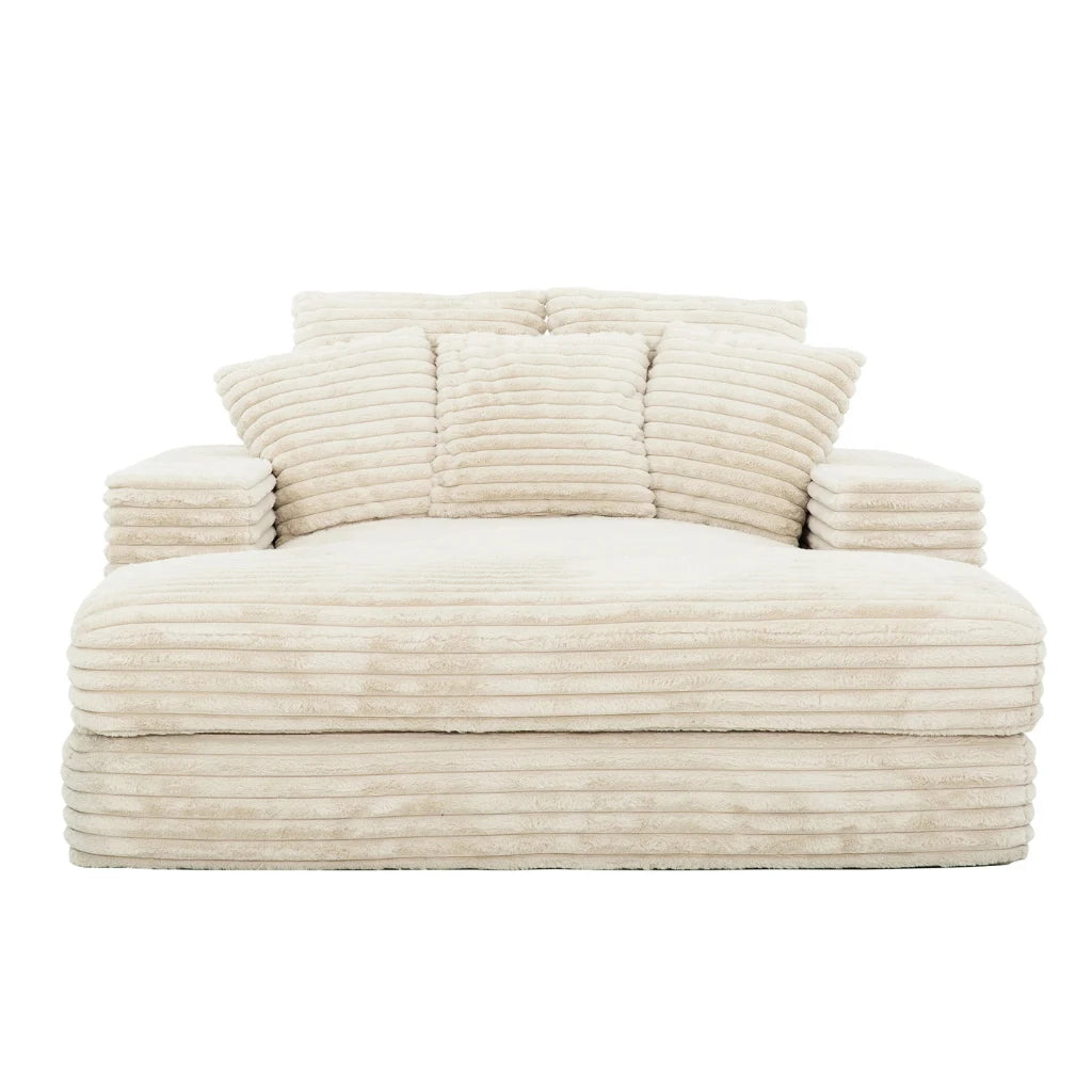 Chaise Snug par Sealy® | Teddy Confort Beige sans Assemblage