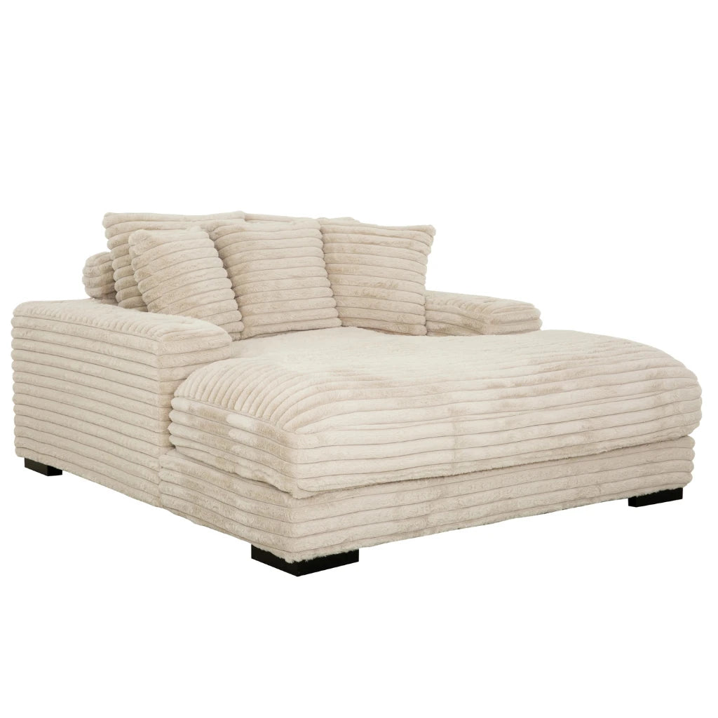 Chaise Longue Cuddler Taupe | Détente Connectée et Port USB