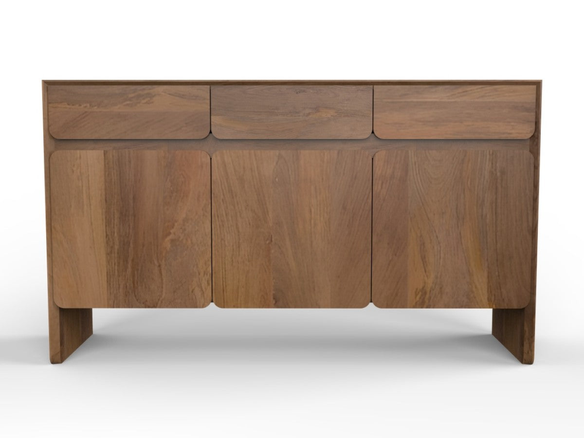 Buffet Antonio | Chêne Foncé | Bois Massif | 3 Tiroirs