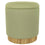 Alya Round Storage Ottoman in Sage and Natural