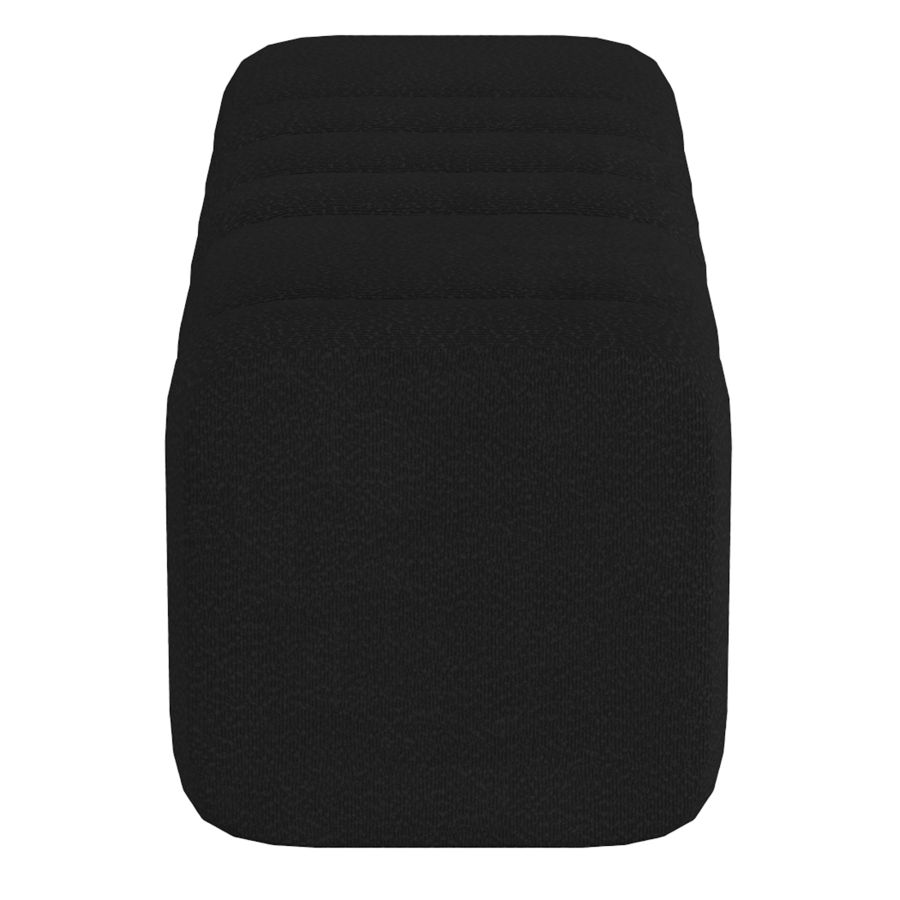 Grand banc ottoman Rigel en boucle noire