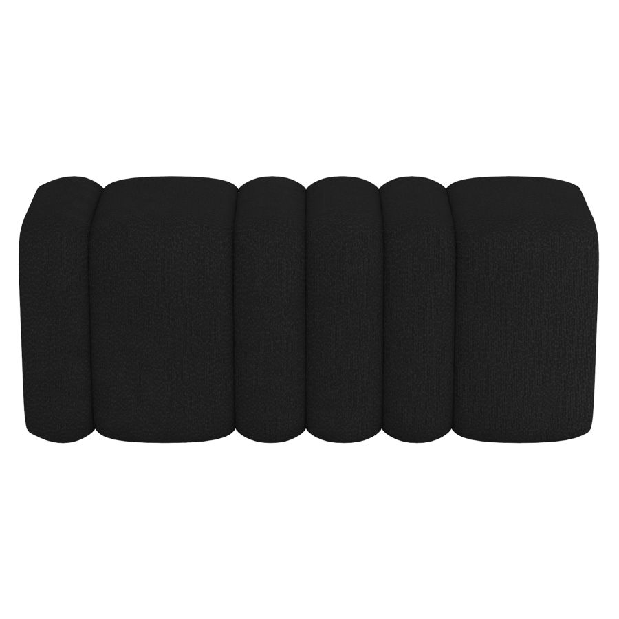 Grand banc ottoman Rigel en boucle noire