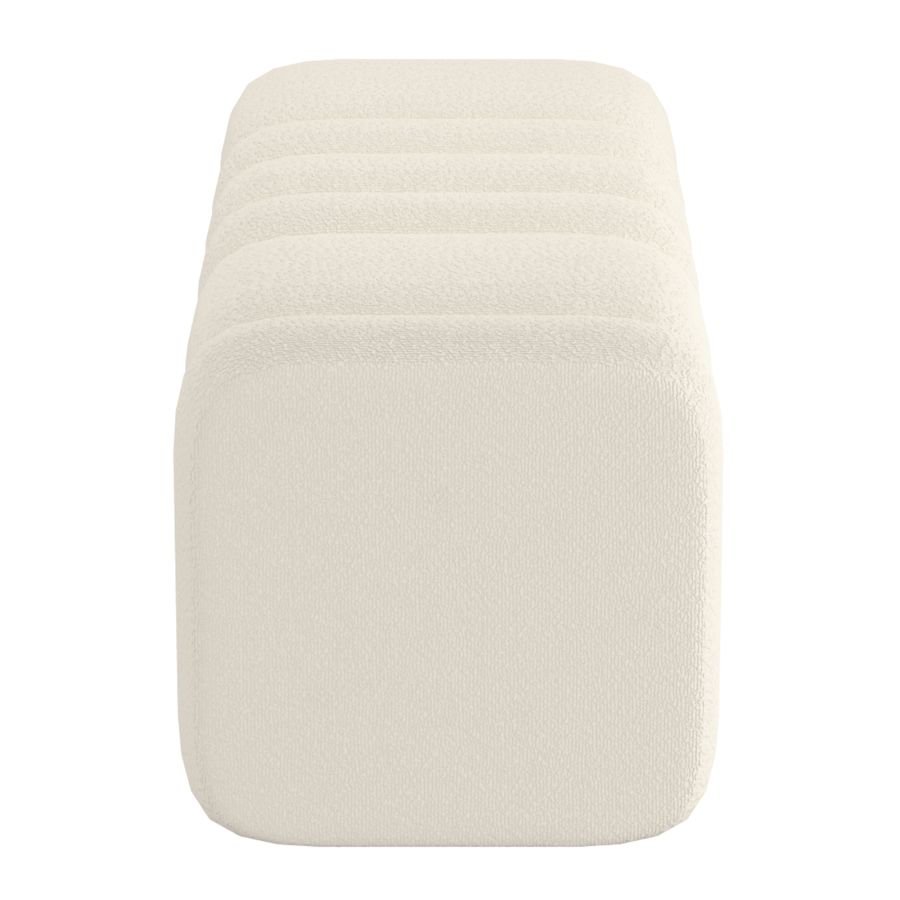 Grand banc ottoman Rigel en boucle ivoire