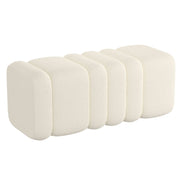 Grand banc ottoman Rigel en boucle ivoire