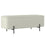 Banc ottoman de rangement Erzo en blanc et noir