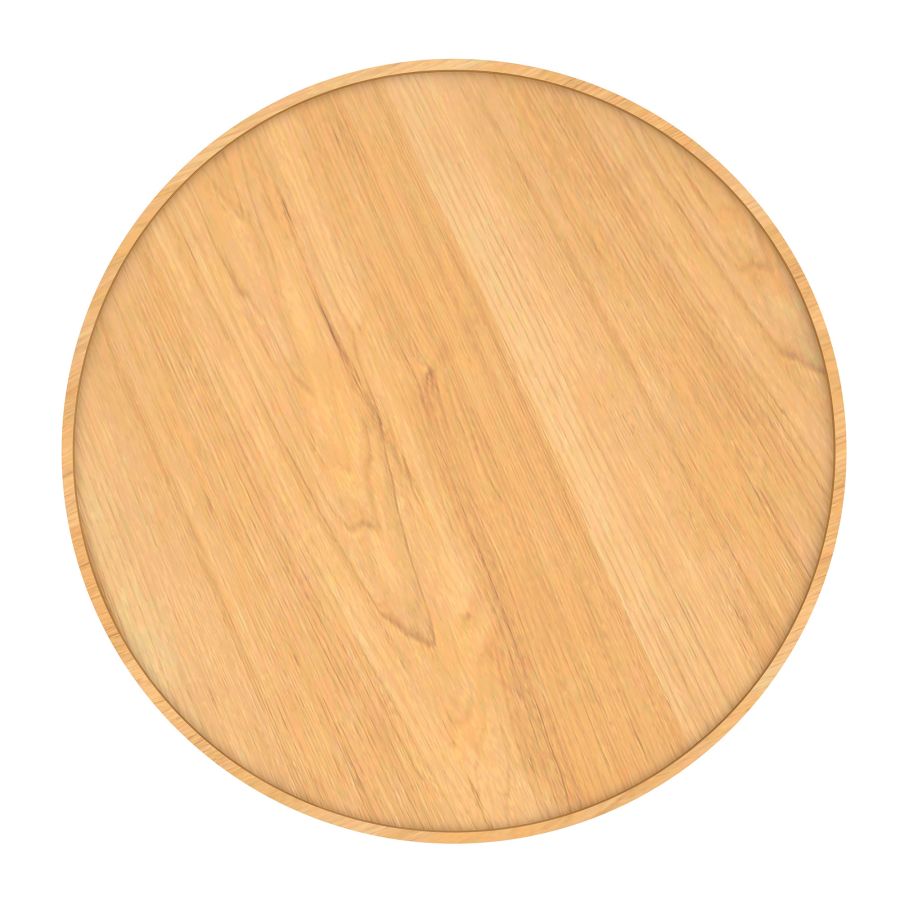 Pouf de rangement rond Betsy avec plateau en beige et naturel ( Meuble Mtl )