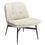 Chaise d'appoint Caleb en tissu beige et noir ( Meuble Mtl )