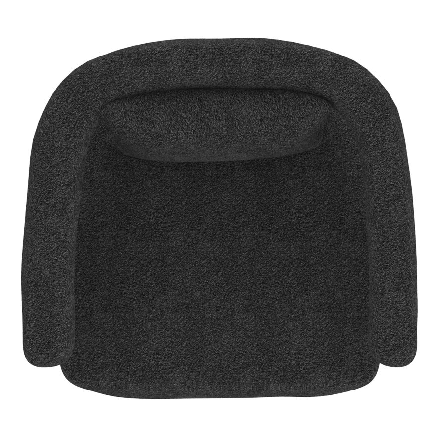 Chaise d'appoint Scarlet en boucle charbon et noir