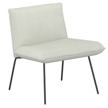 Chaise d'appoint Gigi en tissu bouclé crème ( Meuble Mtl )