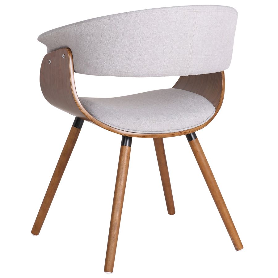 Chaise d'appoint/de salle à manger Holt en gris et noyer ( Meuble Mtl )