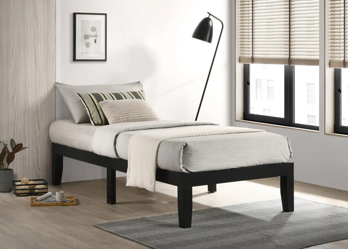 Cadre de lit Addicus Simple (Twin) | Bois massif et profil bas