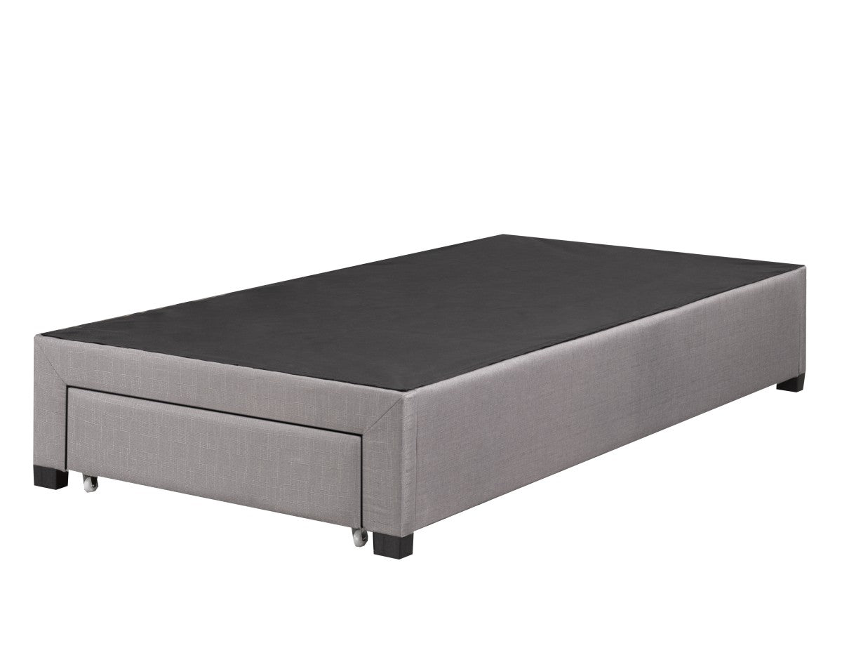 Base de Lit Bradley | Gris | Tiroirs & Lattes | Toutes Tailles