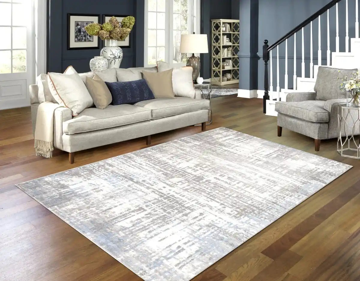 Tapis Laurier 7x9 | Gris Anthracite | Look Délavé Chic