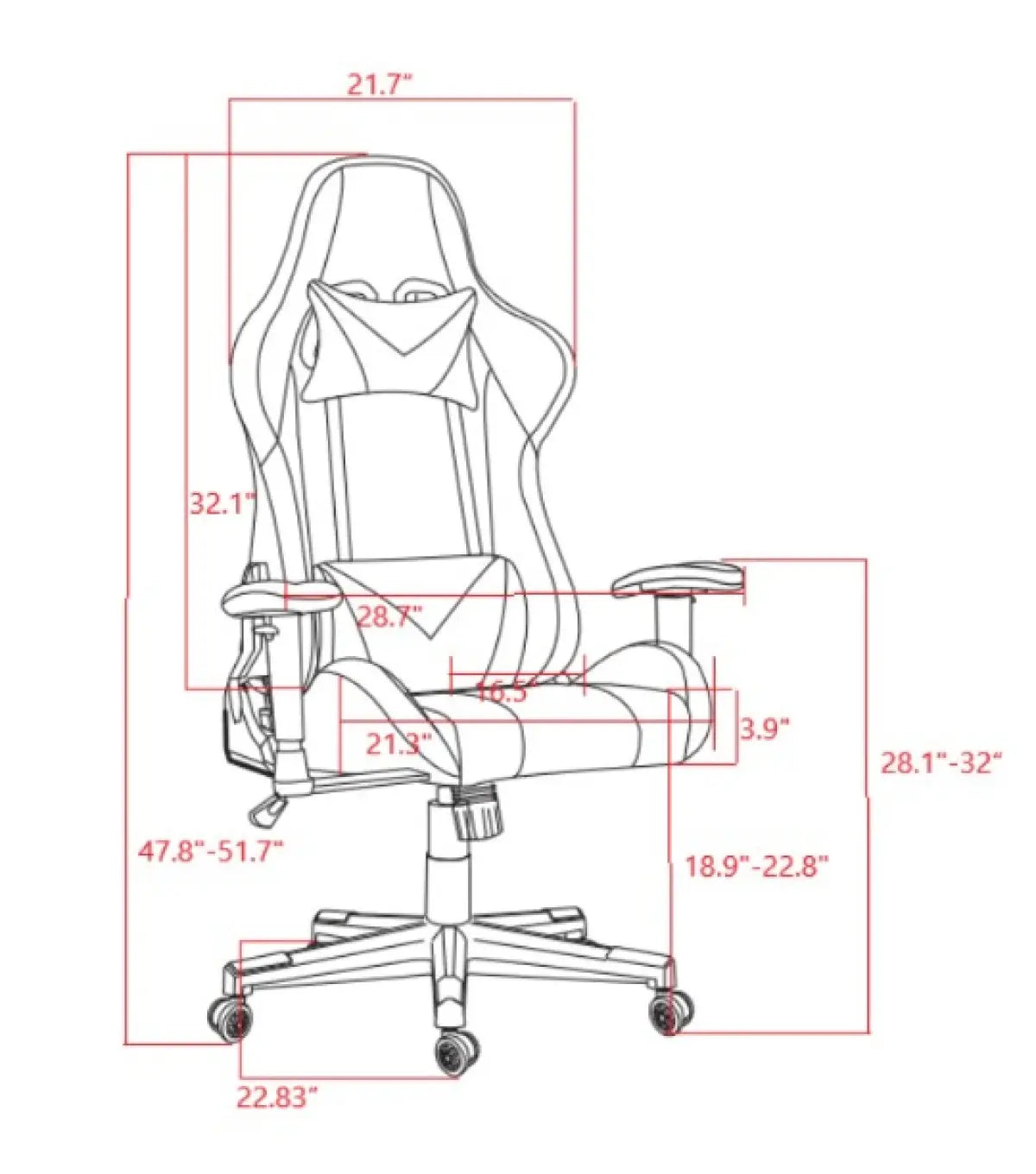 KMX White/Blue Gaming Chair | Racing Style and Lumbar Support