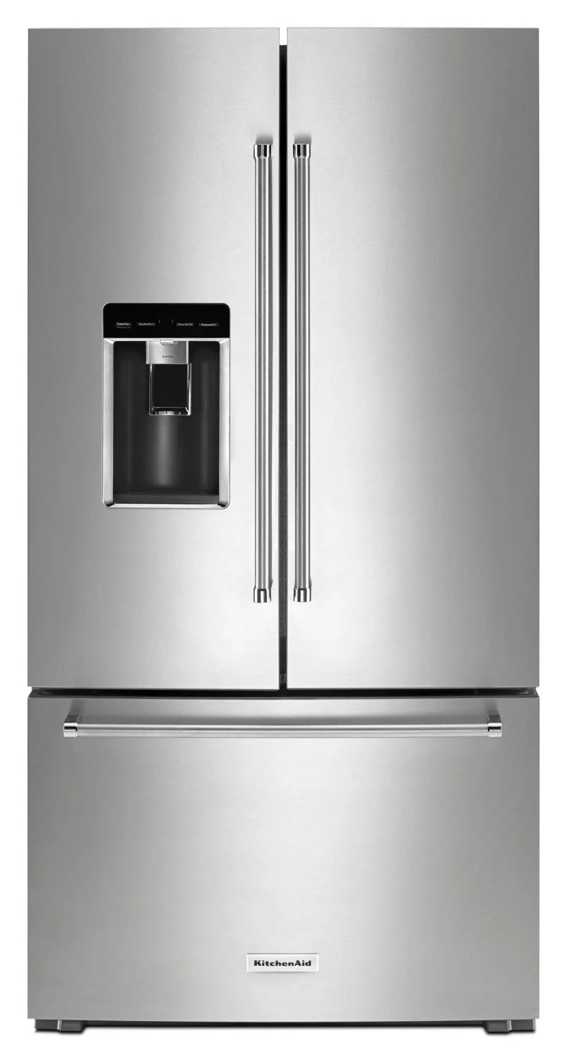 Réfrigérateur KitchenAid 23,8 pi³ Portes Françaises Inox 36 po