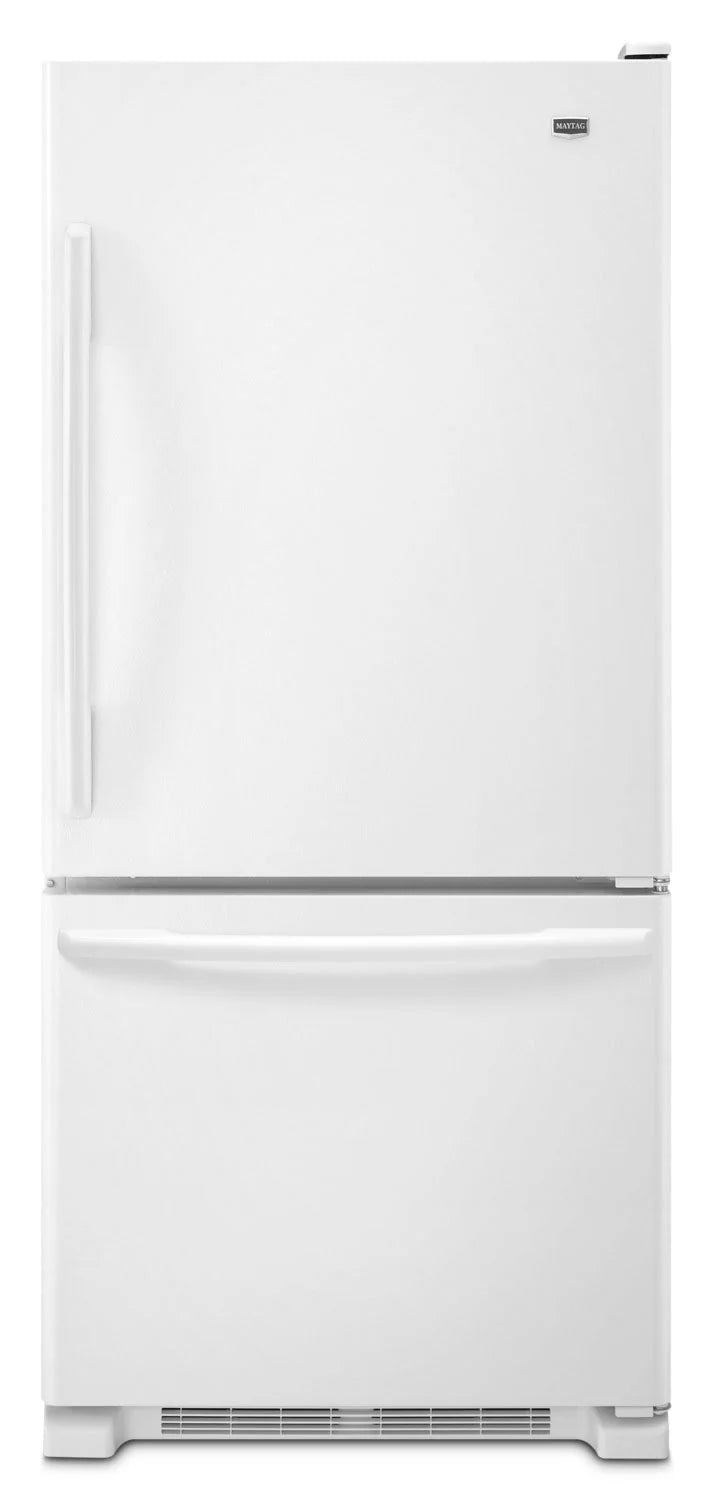 Réfrigérateur Maytag 18,6 pi³ avec congélateur bas, blanc, 30 po