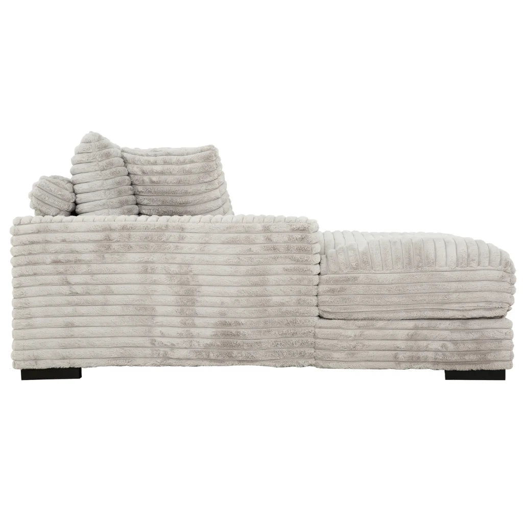 Chaise Longue Cuddler Gris Vison | Confort pour Deux avec Port USB