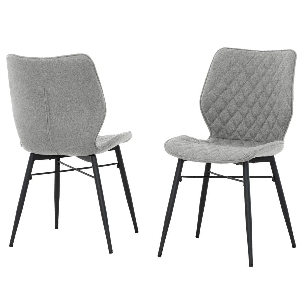 chaise de salle à manger taupe Taupe | Motif Losange | Lot de 2