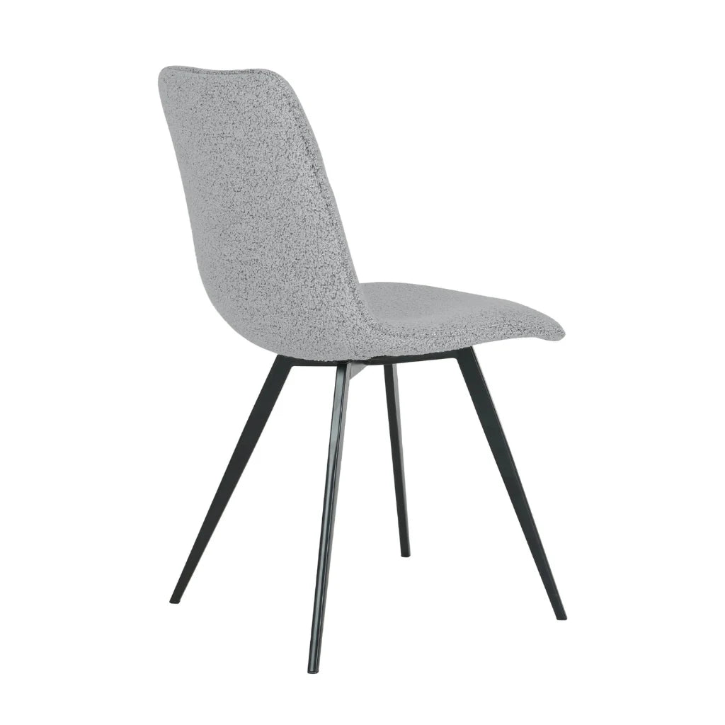 Style Minimaliste : Duo de Chaises 1005 en Tissu Gris