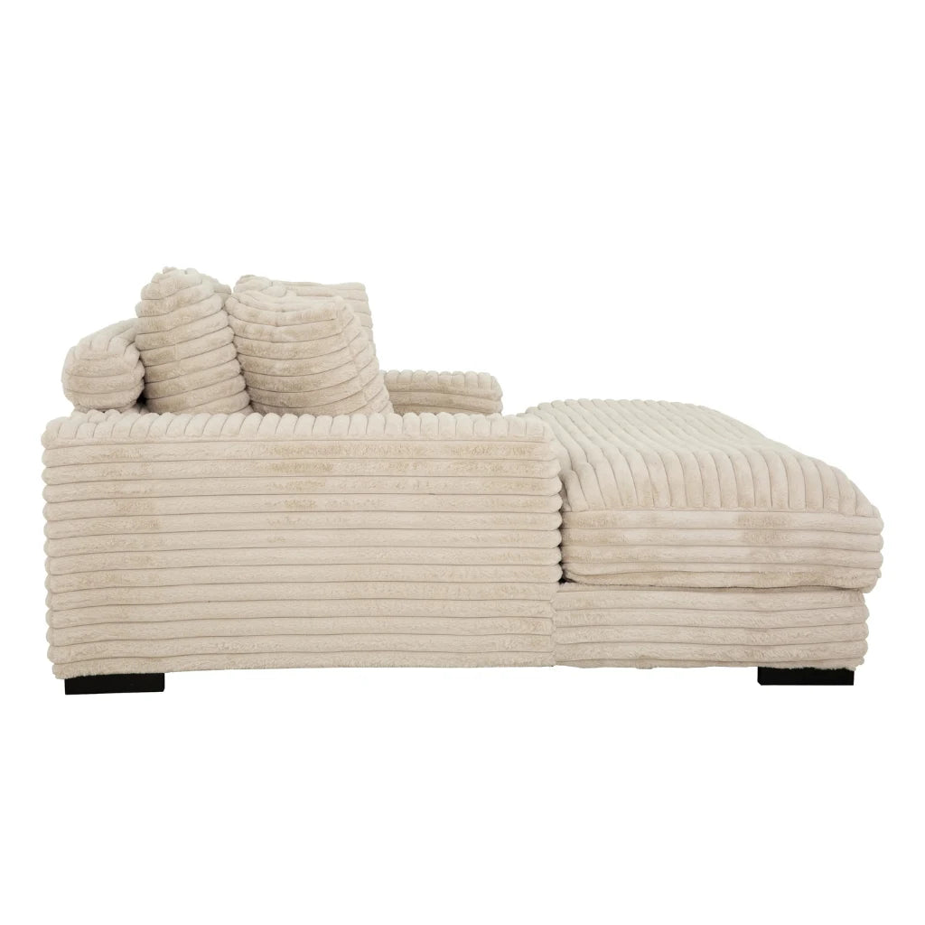 Chaise Longue Cuddler Taupe | Détente Connectée et Port USB