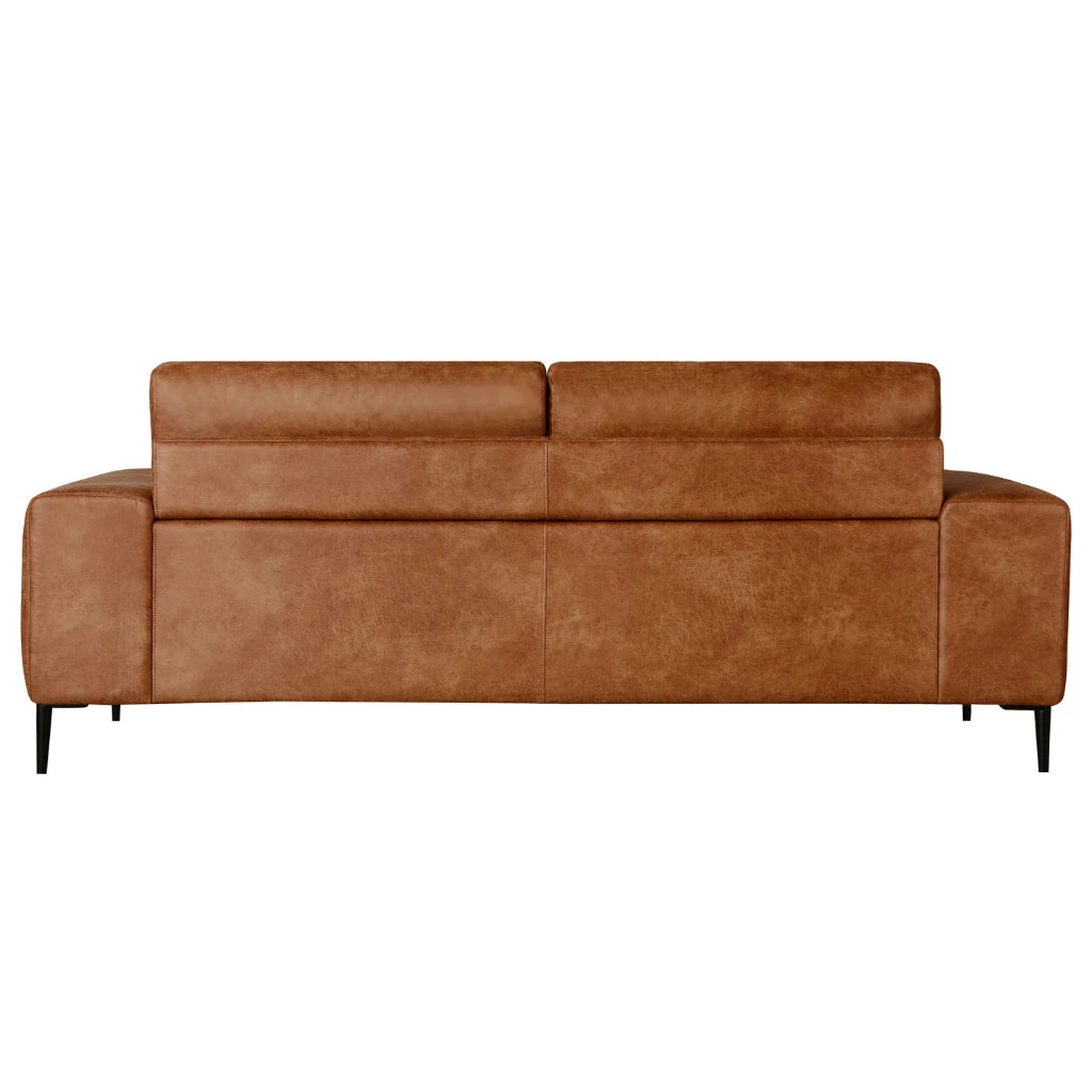 Canapé Shonda beige – Style moderne en cuir synthétique