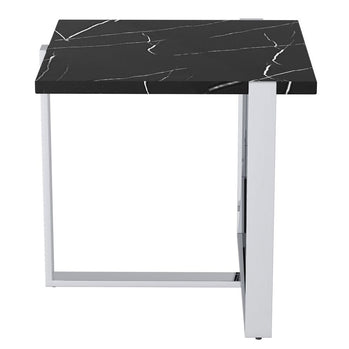 Table d'appoint Veno en noir et argent ( Meuble Mtl )