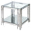 Grande table d'appoint Estrel en argent ( Meuble Mtl )