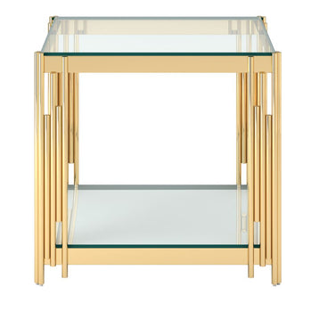 Estrel Large Accent Table in Gold ( Meuble Mtl )