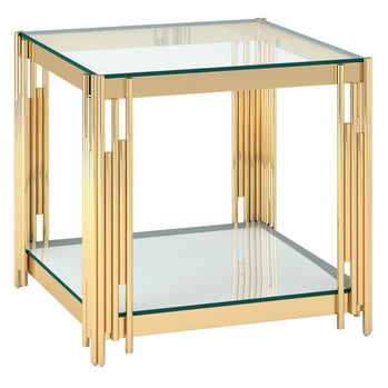 Grande table d'appoint Estrel en or ( Meuble Mtl )