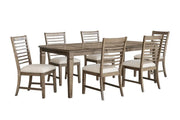 Ensemble à dîner Cosette Noyer | Table extensible en bois massif d'acacia