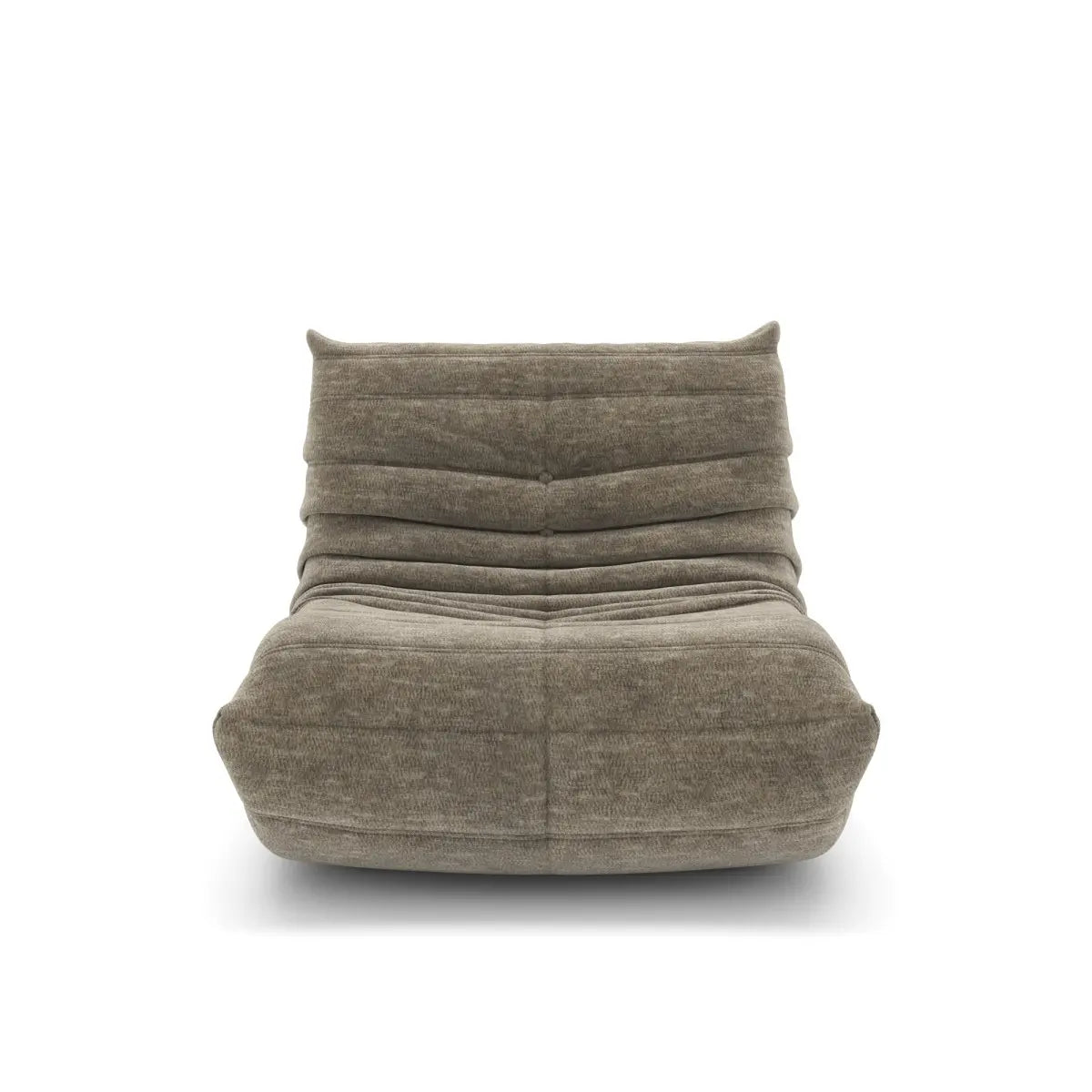 Fauteuil d'appoint Kendall Taupe | Design plissé et mousse 60D