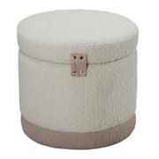 Pouf Cava Barksdale | Texture Bouclée et Coffre Secret