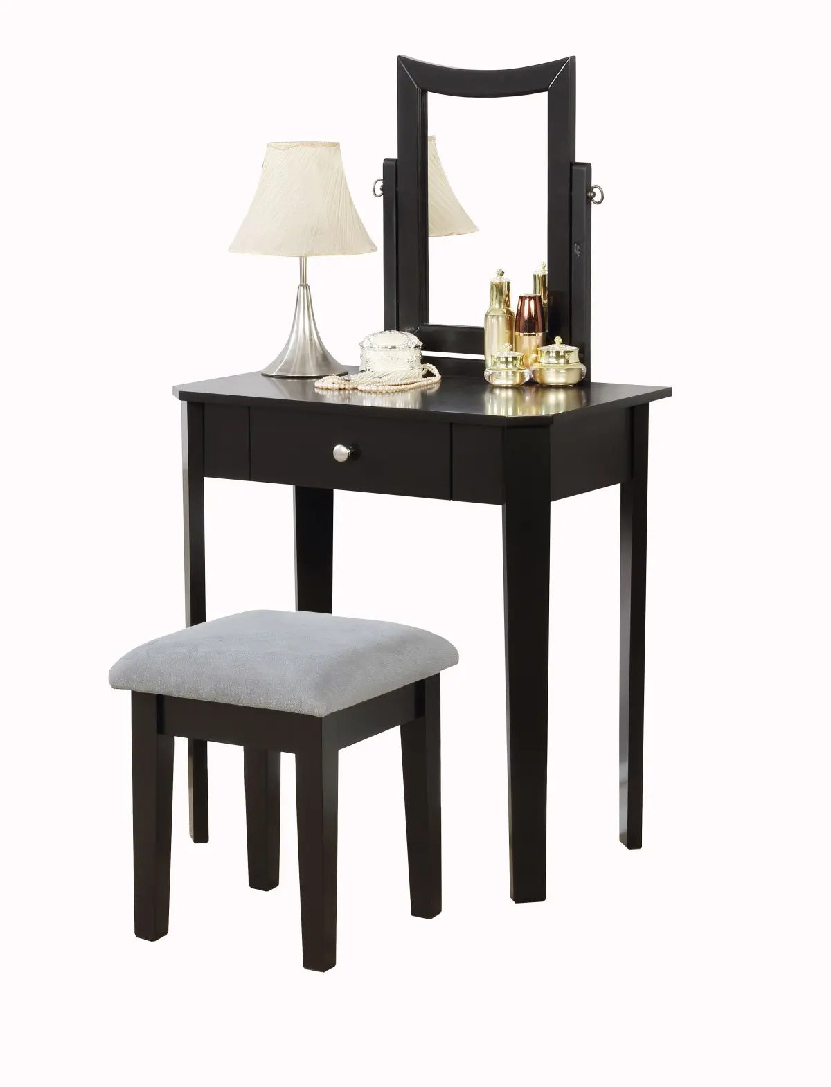 Petite coiffeuse Cecilia Noire | Design moderne avec tiroir