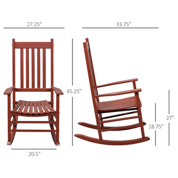 Porche en bois chaise à bascule Patio extérieur bascule jardin unique loisirs siège inclinable fauteuil vin rouge